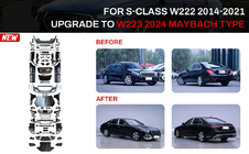 Mercedes S-Class W222 2013–2022 Restylingkit voor W223 Maybach (met deurgrepen en inzetstukken) foto 1