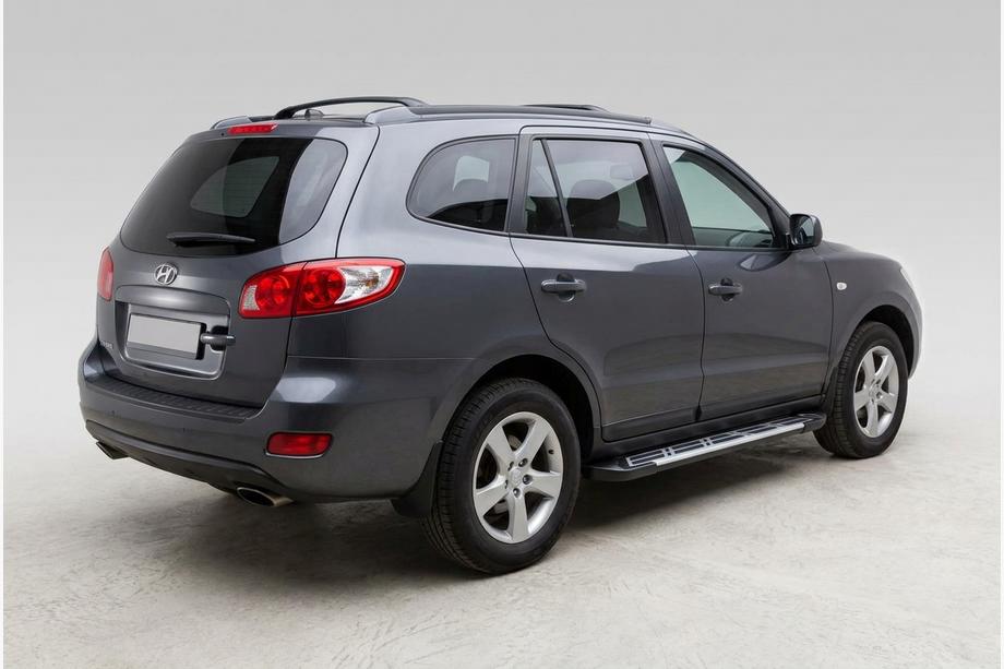 Hyundai Santa Fe 2 2006–2012 Sunrise side steps (set van 2, aluminium) Image