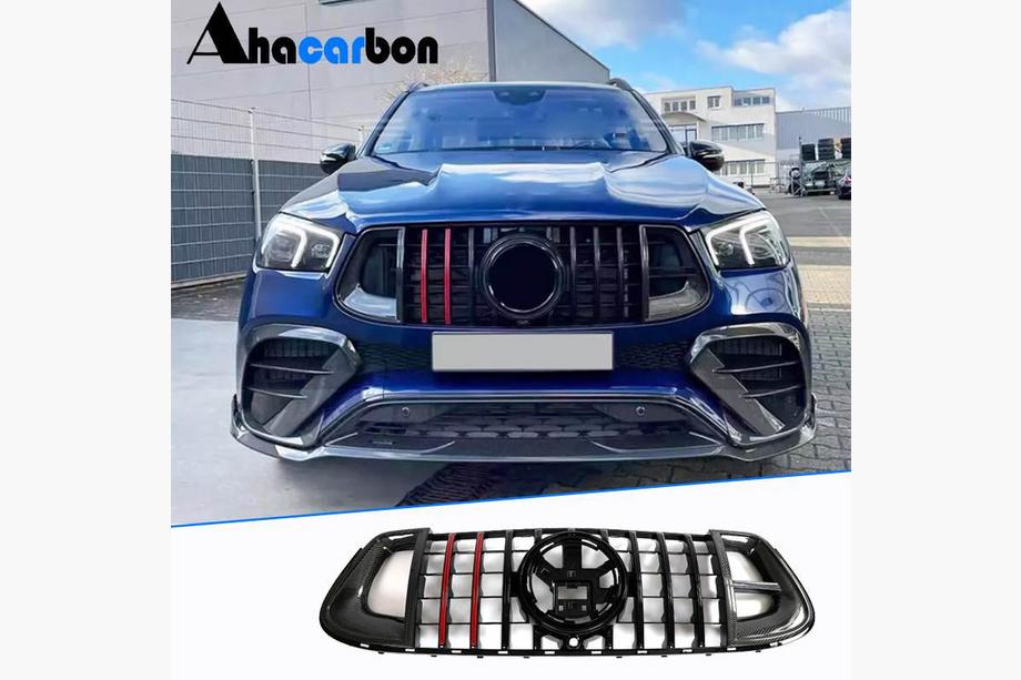 Mercedes GLE Coupé C167 2019– Radiateurgrille GT Panamericana GT-R Carbon (voor AMG-Line/GLE53/GLE63 2019-2023) Foto 2