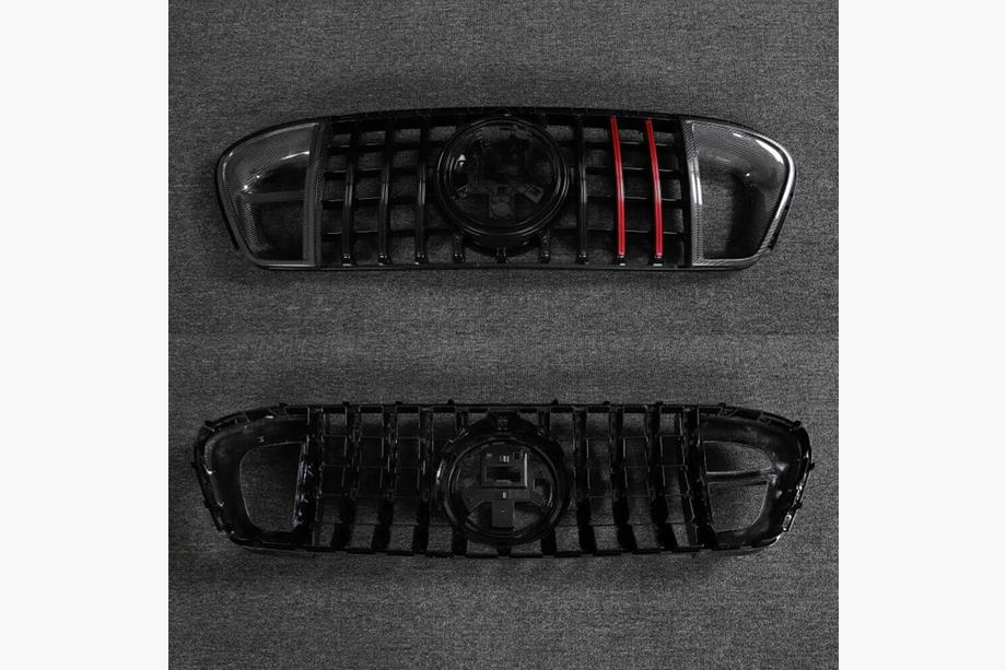 Mercedes GLE Coupé C167 2019– Radiateurgrille GT Panamericana GT-R Carbon (voor AMG-Line/GLE53/GLE63 2019-2023) Foto 3