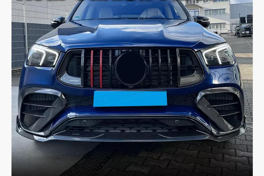 Mercedes GLE Coupé C167 2019– Radiateurgrille GT Panamericana GT-R Carbon (voor AMG-Line/GLE53/GLE63 2019-2023) Foto 8