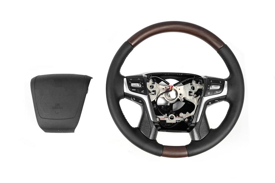 Toyota Land Cruiser 200 2007–2021 Stuurwiel met verwarming (donker hout) Foto 6