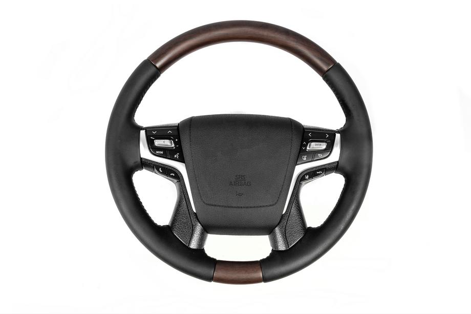 Toyota Land Cruiser Prado 150 2009–2023 Stuurwiel met verwarming (donker hout) Image