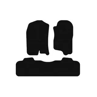 Rubberen automatten Carsuit (2 rijen, 2007-2014, zwart)