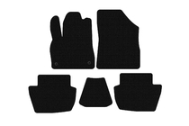 Citroen DS-5 2011–2015 Rubberen mattenset Carsuit (HB, hybride/automaat, zwart) foto 1