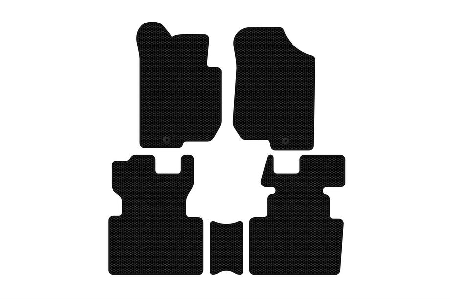 Kia Carens 1999–2012 Rubberen automatten Carsuit (2006-2012, 2 rijen, 7-zitter, zwart) Image