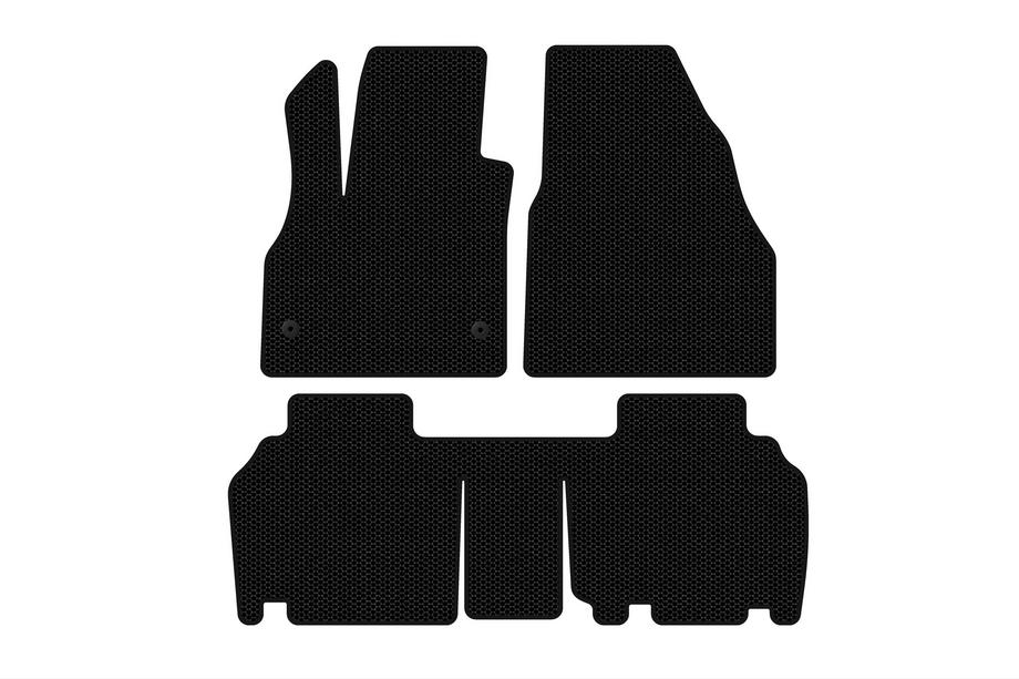 Renault Kangoo 2008–2020 Carsuit rubberen automatten (2 rijen, 5-deurs/7-zits, zwart) Foto 1