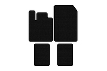 Renault Twingo 2007–2014 Carsuit rubberen automatten (Zwart) foto 1