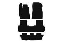 Toyota Highlander 2008–2013 Rubberen automatten Carsuit (2 rijen, zwart) foto 1