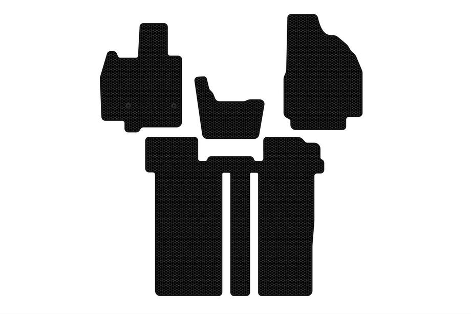 Toyota Previa 2006–2019 Carsuit rubberen automatten voor het interieur (2 rijen, 6-zits, zwart) Foto 1