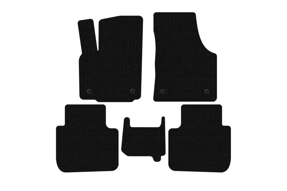 Volkswagen Atlas (Terramont) 2016– Carsuit rubberen automatten (2 rijen, 7-zits, zwart) Foto 1