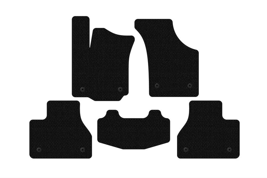 Volkswagen Phaeton 2002–2016 Rubberen automatten Carsuit (SD, korte wielbasis, zwart) Image
