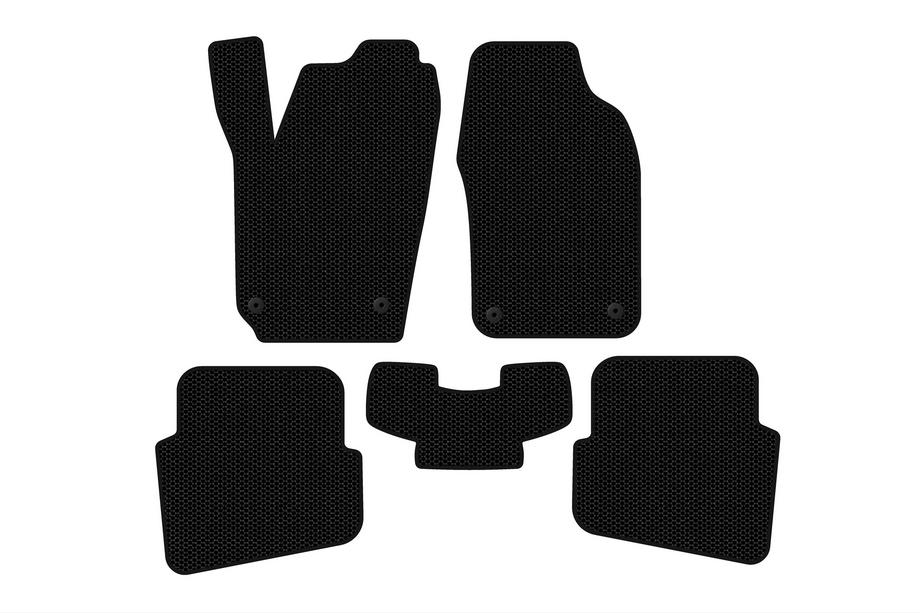 Volkswagen Polo 2001–2009 Rubberen automatten Carsuit (HB, 3/5-deurs, zwart) Image
