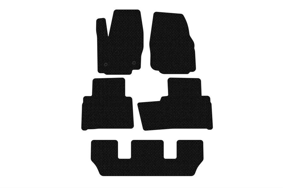 Ford Galaxy 2007–2015 Carsuit rubberen vloermatten voor interieur (3 rijen, zwart) Image