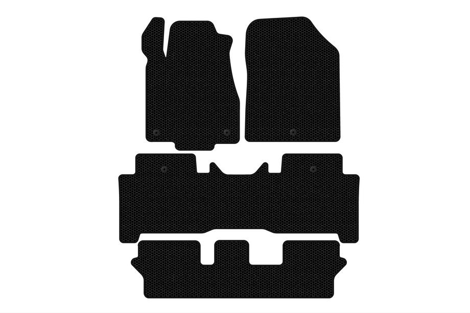 Acura MDX 2007–2013 Carsuit rubberen vloermatten voor interieur (3 rijen, zwart) Image
