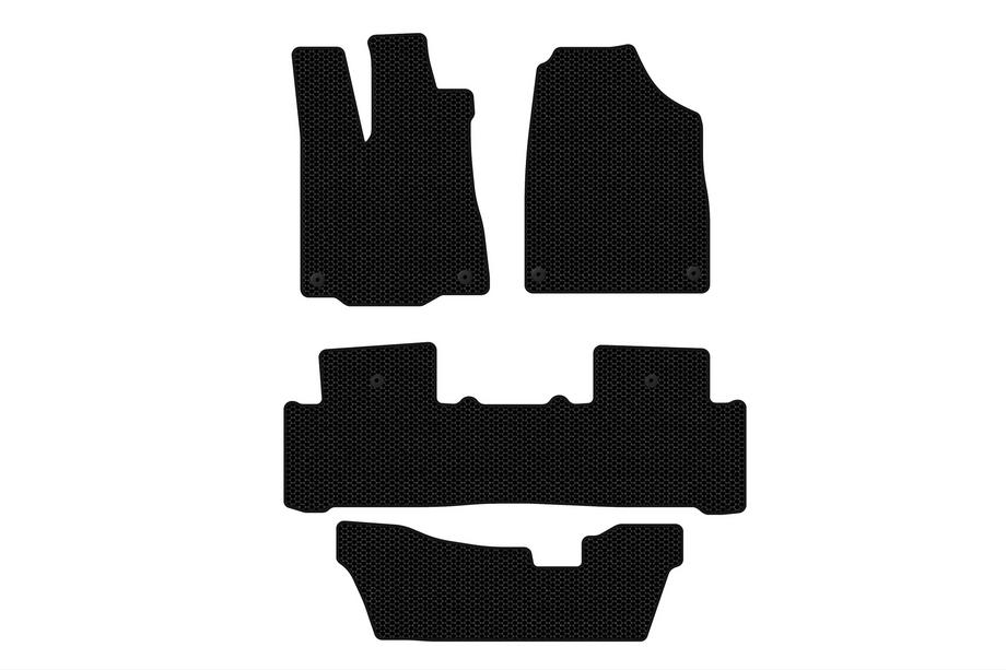 Acura MDX 2013–2020 Carsuit rubberen vloermatten voor interieur (3 rijen, zwart) Image