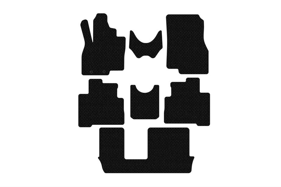 Mitsubishi Grandis 2003–2011 Carsuit rubberen vloermatten voor interieur (3 rijen, zwart) Image