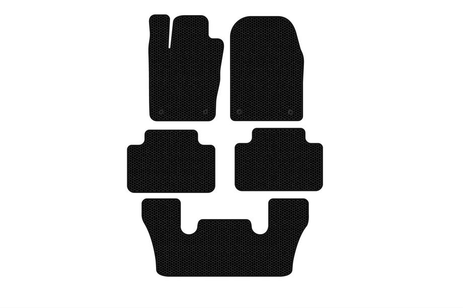 Dodge Durango 2010– Carsuit rubberen vloermatten voor interieur (3 rijen, zwart) Image