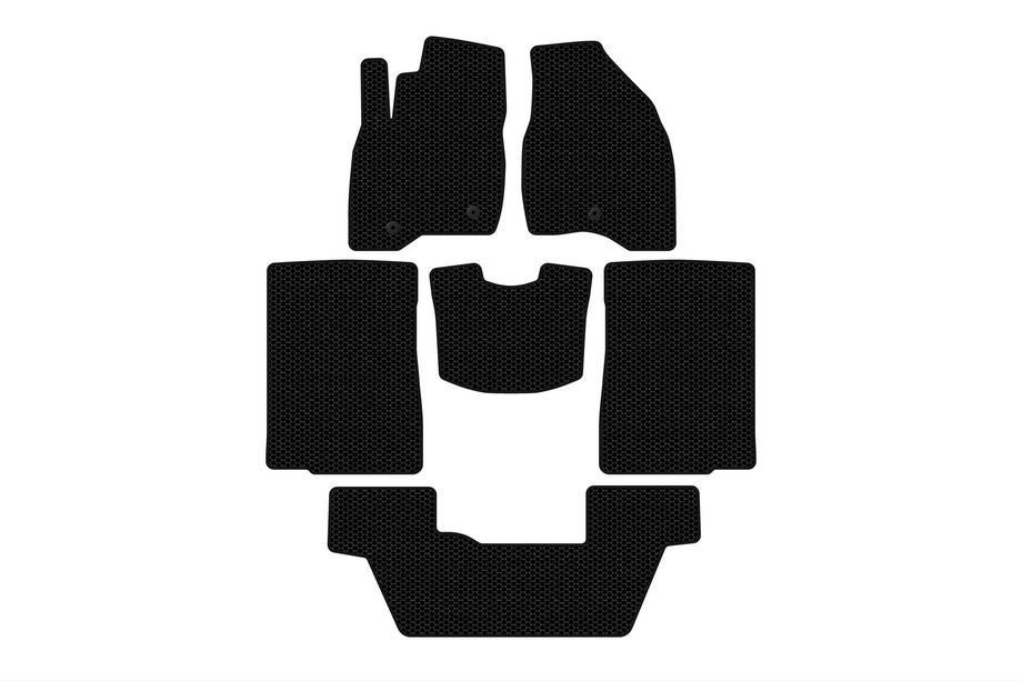 Ford Explorer 2011–2019 Rubberen automatten Carsuit (2015-2017, 3 rijen, 7-zits, zwart) Foto 1