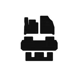 Carsuit rubberen vloermatten voor interieur (3 rijen, zwart)
