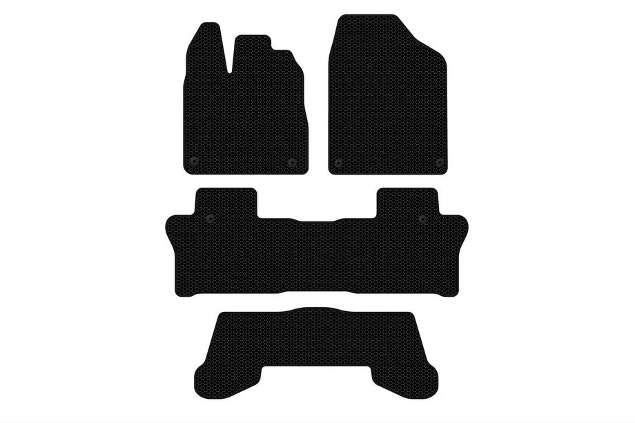Honda Pilot 2015–2022 Carsuit rubberen vloermatten voor interieur (3 rijen, zwart) Image