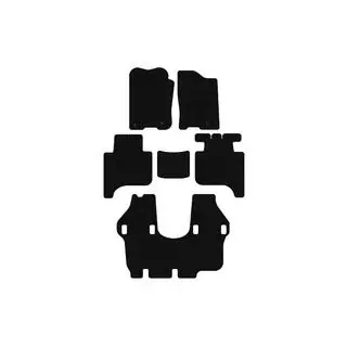 Carsuit rubber automatten (3 rijen, 2004-2008, zwart)