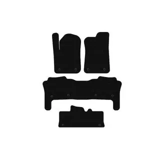 Carsuit rubberen vloermatten voor interieur (3 rijen, zwart)