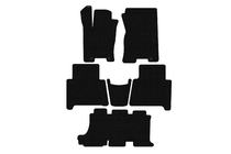 Kia Mohave 2008–2016 Carsuit rubberen vloermatten voor interieur (3 rijen, zwart) foto 1