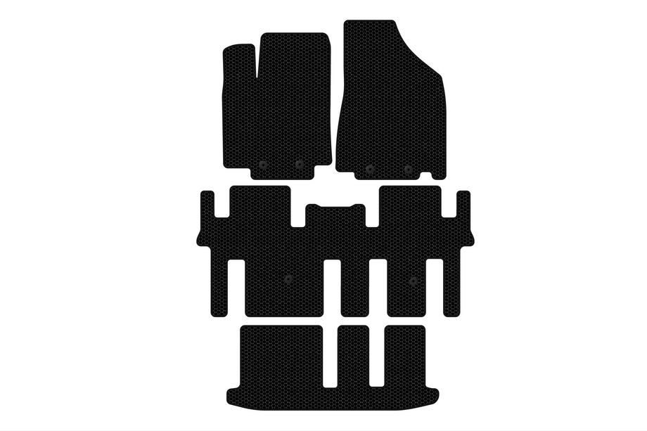 Nissan Pathfinder R52 2012–2021 Carsuit rubberen vloermatten voor interieur (3 rijen, zwart) Image