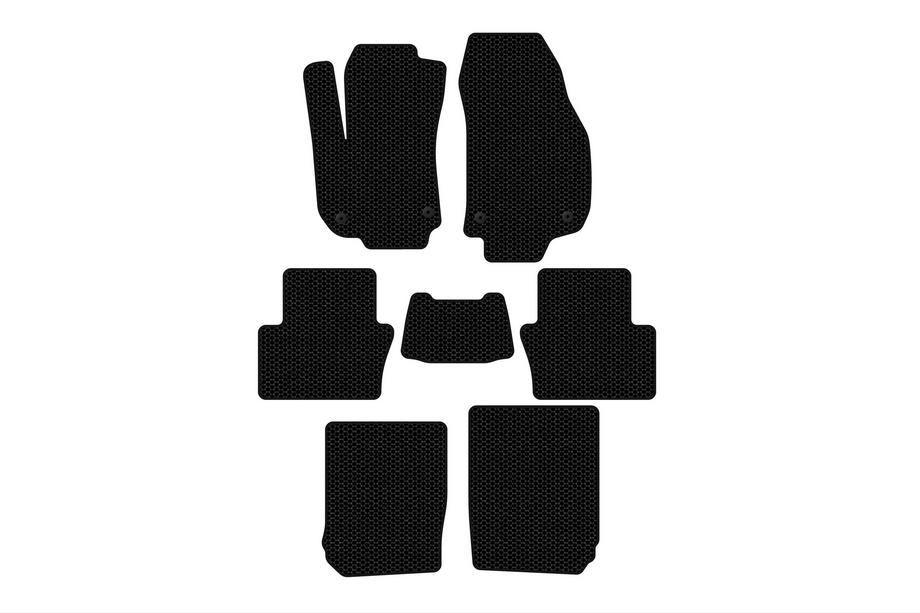Opel Zafira B 2005–2011 Carsuit rubberen vloermatten voor interieur (3 rijen, zwart) Image