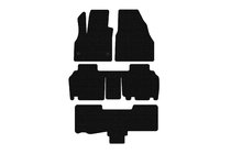 Renault Kangoo 2008–2020 Carsuit rubberen vloermatten voor het interieur (3 rijen, 5-deurs/7-zits, zwart) foto 1