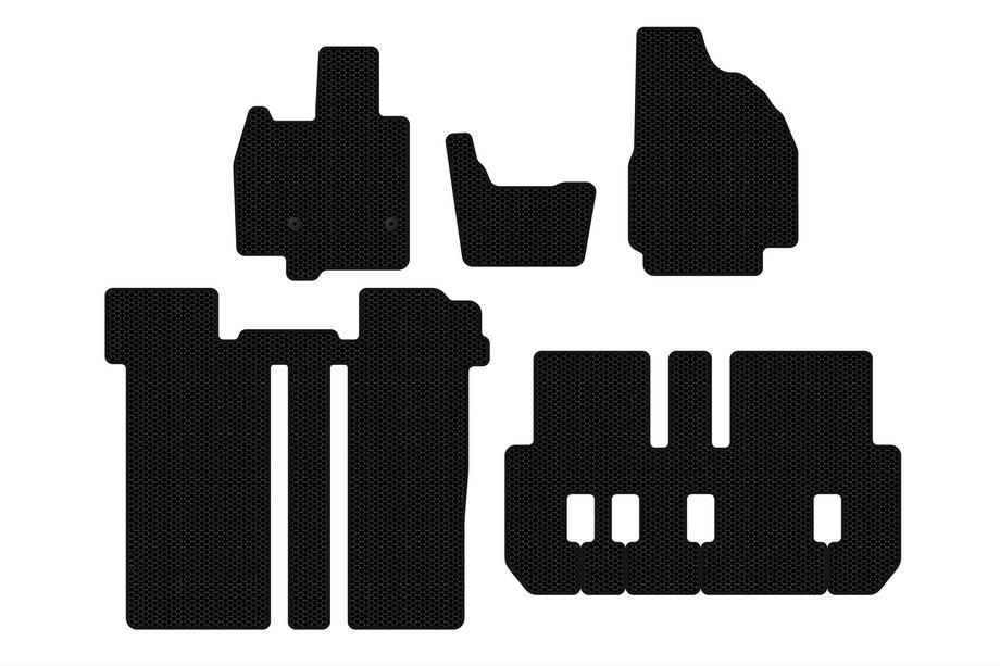 Toyota Previa 2006–2019 Rubberen automatten Carsuit (3 rijen, 6-zits, zwart) Image