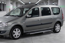 Renault Logan MCV 2005–2013 Side steps RedLine V1 (2 stuks, aluminium) foto 3