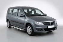 Renault Logan MCV 2005–2013 Line side steps (set van 2, aluminium) foto 1