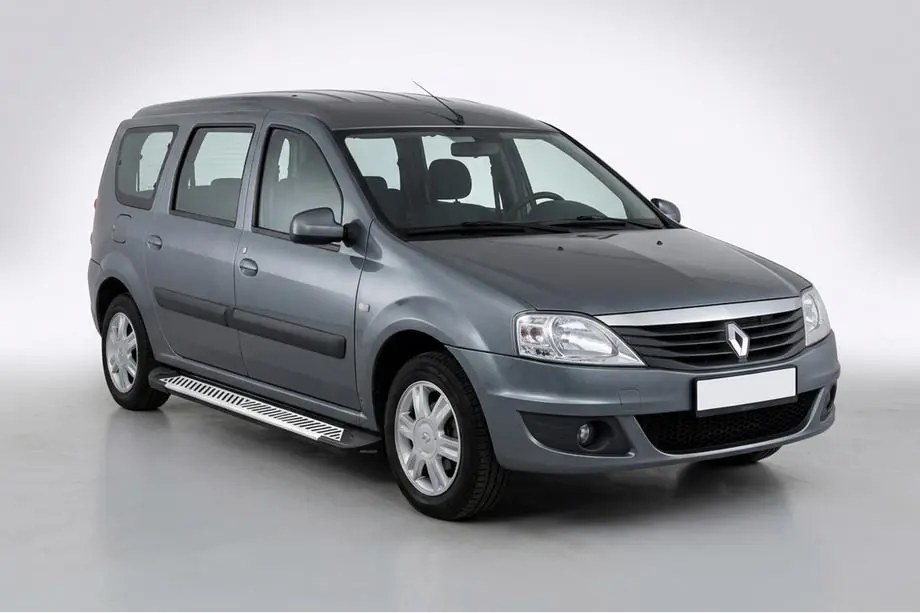 Renault Logan MCV 2005–2013 Line side steps (set van 2, aluminium) Image