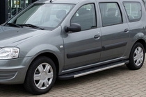 Renault Logan MCV 2005–2013 Duru zijtreden (set van 2, aluminium) foto 3