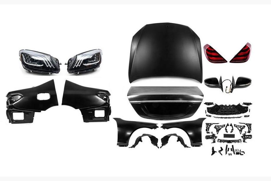 Mercedes S-class W221 2005–2013 Facelift ombouwset naar W222 (zonder bumpers) Image