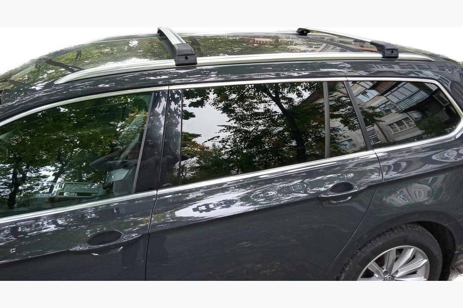 Volkswagen Passat B8 2015–2023 Dakdragers (dwarsbalken) voor geïntegreerde dakrails, afsluitbaar WingCarrier V2 (2 st.) Grijs Image