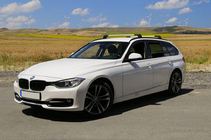 BMW 5 Serie F10/F11 2010–2016 Dakdragers (dwarsbalken) voor geïntegreerde dakrails, afsluitbaar WingCarrier V2 (2 st.) Zwart foto 1