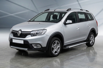 Renault Logan MCV 2013–2022 Line side steps (set van 2, aluminium) foto 1