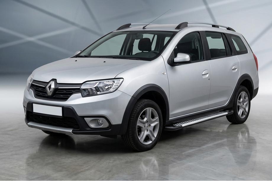 Renault Logan MCV 2013–2022 Line side steps (set van 2, aluminium) Image
