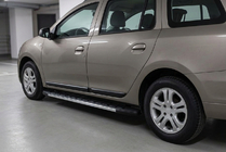 Renault Logan MCV 2013–2022 Duru zijtreden (set van 2, aluminium) foto 1