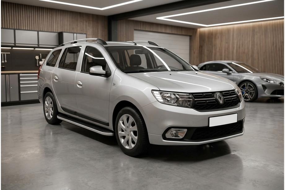 Renault Logan MCV 2013–2022 Side steps Tayga Grey (set van 2, aluminium) Image