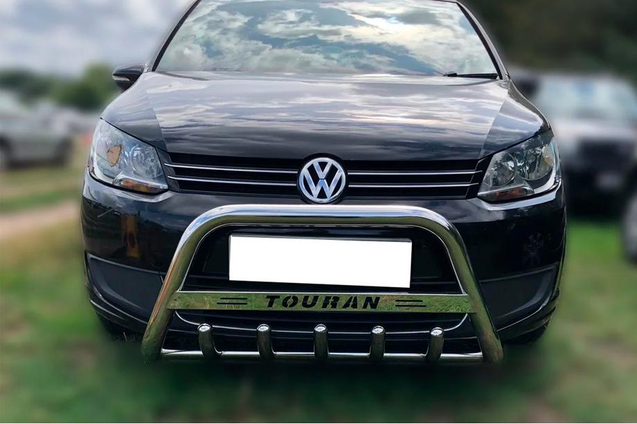 Volkswagen Touran 2010–2015 RVS bullbar 60 mm, met opschrift Image