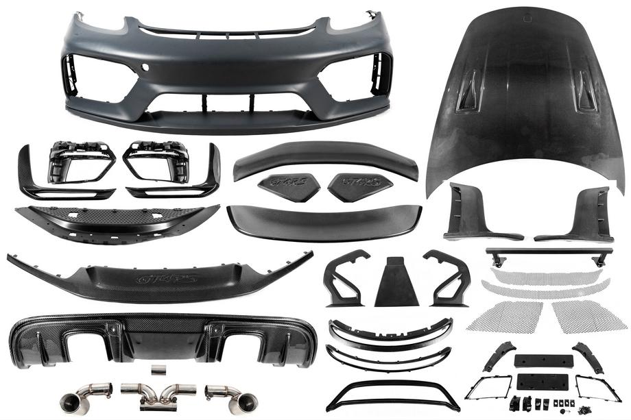 Porsche Boxster/Cayman 982 (718) 2016– GT4RS bodykit set (polypropyleen + carbon) Image
