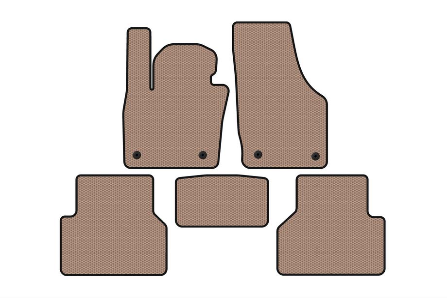 Audi Q3 2011–2019 Rubberen automatten Carsuit (Beige) Foto 1