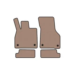 Rubberen automatten Carsuit (Coupé, beige)