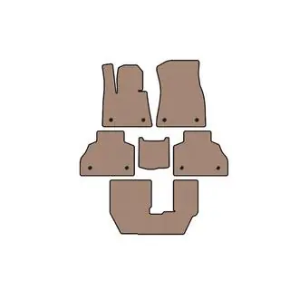 Carsuit rubberen automatten voor het interieur (3 rijen, beige) foto 1