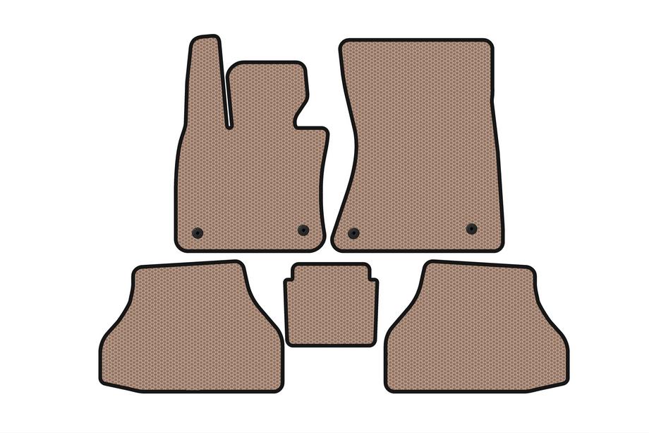 BMW X6 E71 2008–2014 Rubberen automatten voor het interieur Carsuit V-2 (Beige) Image
