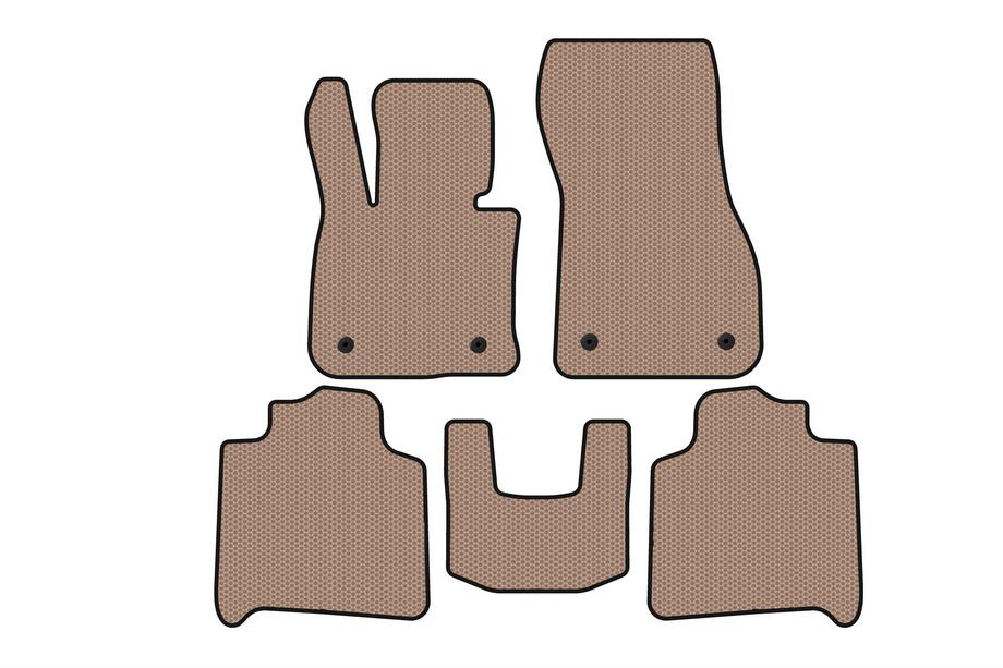 BMW 2 Serie Active Tourer F45/F46 2014–2021 Rubberen automatten Carsuit (voor F46, 3 rijen, beige) Foto 1